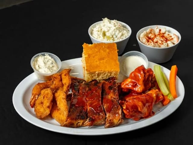 BBQ Ribs Chicken & Shrimp.